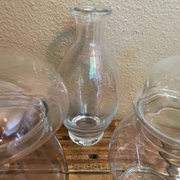 Vintage Libbey Glass Mushroom & Apothecary Vintage Glass Container & Glass Vase - Picture 3 of 15